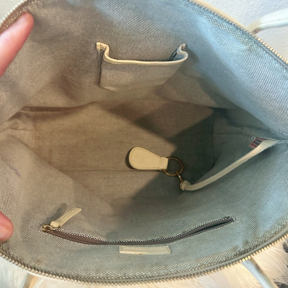 Dooney & Bourke Ivory Leather Large Tote - Picture 7 of 8